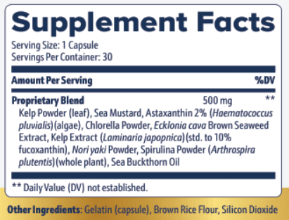 AquaPeace Supplement Facts