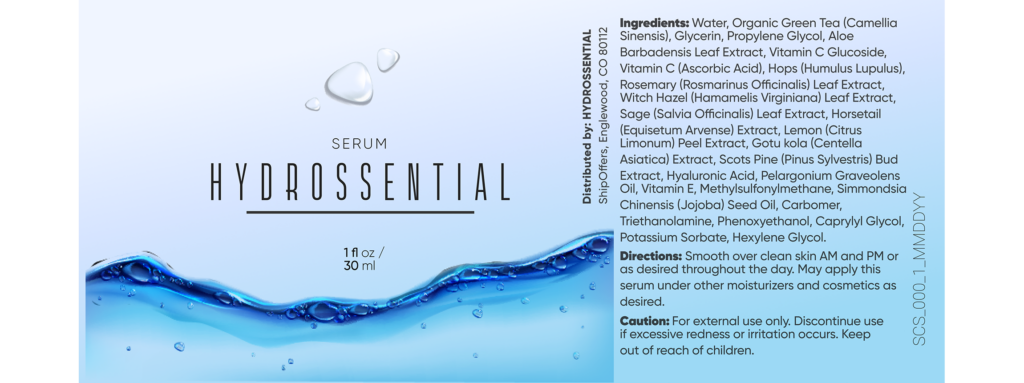 Hydrossential supplement facts